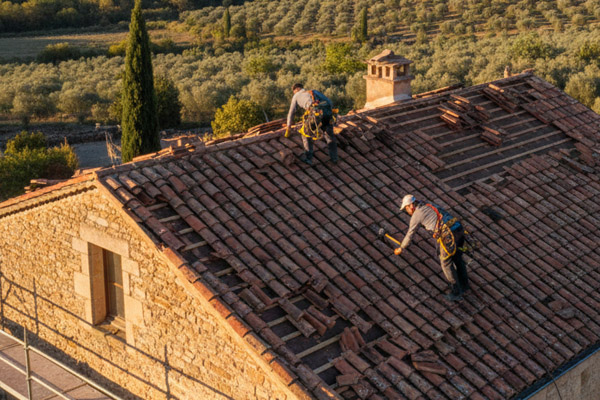 Artisan couvreur en intervention à Izon