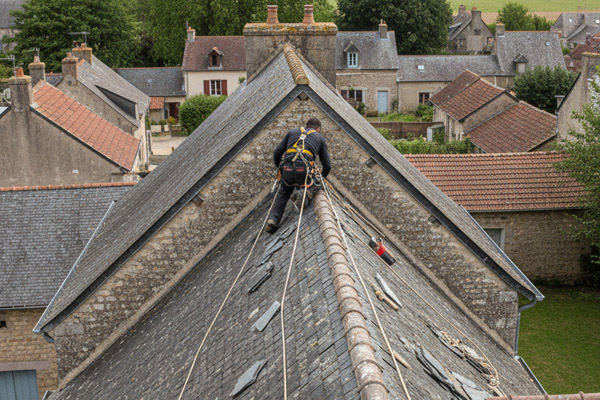 Chantier de rénovation intégrale de toiture en tuiles à Izon par un artisan certifié